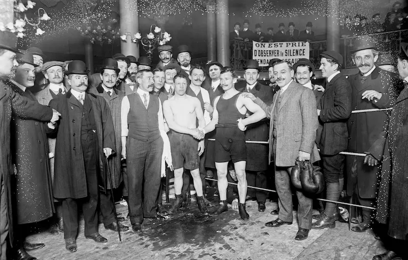 Combat de boxe le 19 avril 1907 à la salle Wagram © Snippet of History