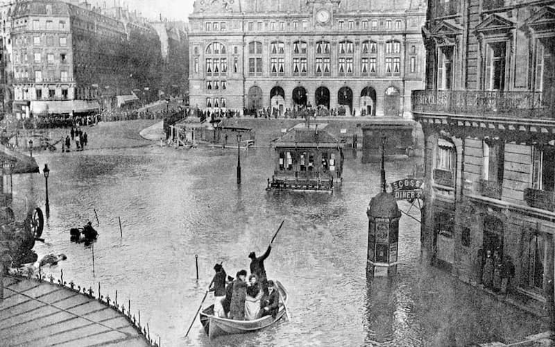 Paris durant la crue de 1910 © Origine inconnue, libre de droits