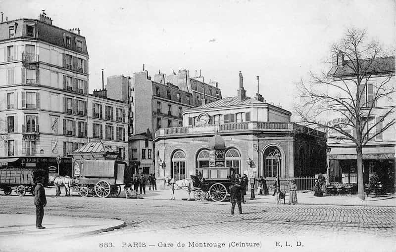 Ancienne carte postale de la gare du Petit-Montrouge