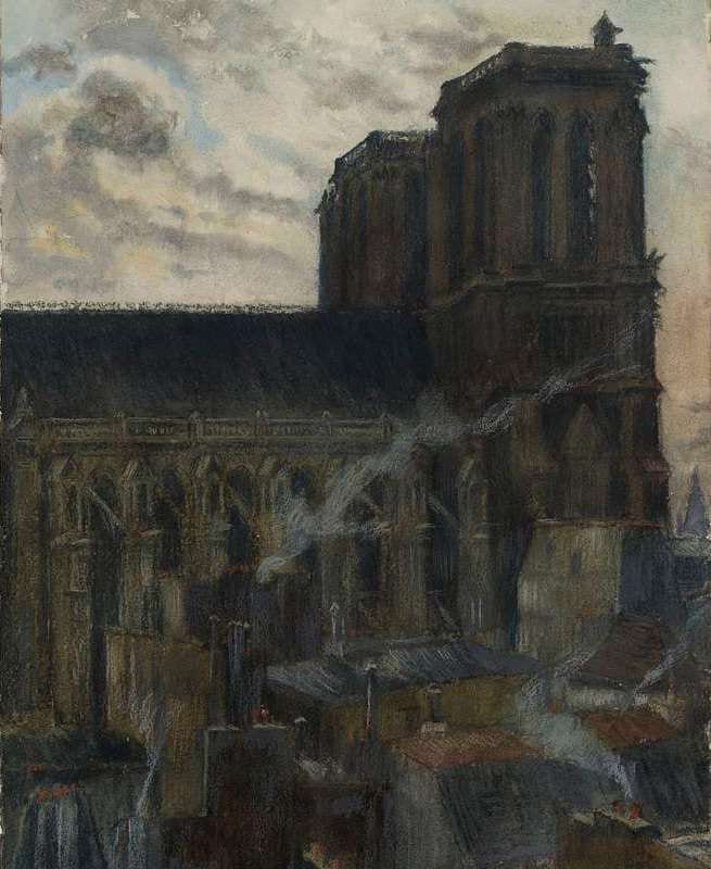 Gravure de Notre-Dame de Paris © Ernest Herscher, PICRYL