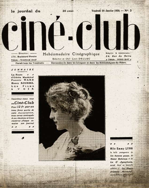 Journal du Ciné-Club n°3, 28 janvier 1920 - © mundokino