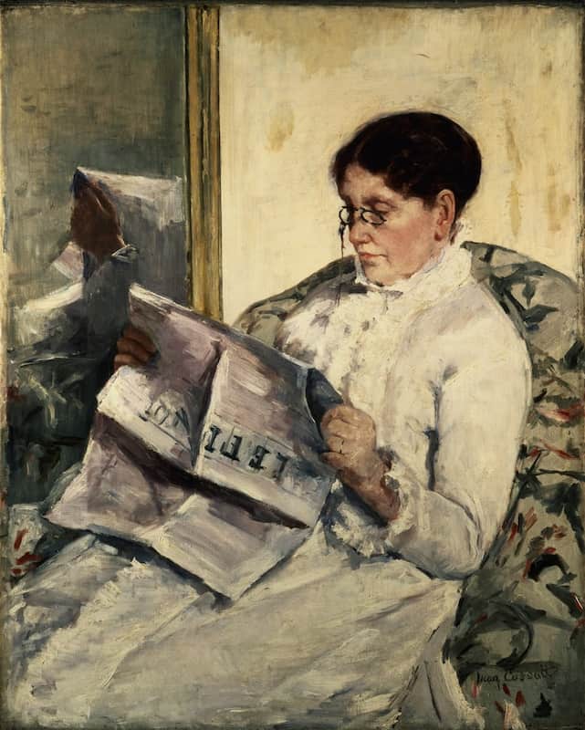 Mary Cassatt, Lecture du Figaro, 1878