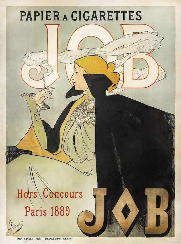 Jane Atché, Papier à cigarette JOB, 1896