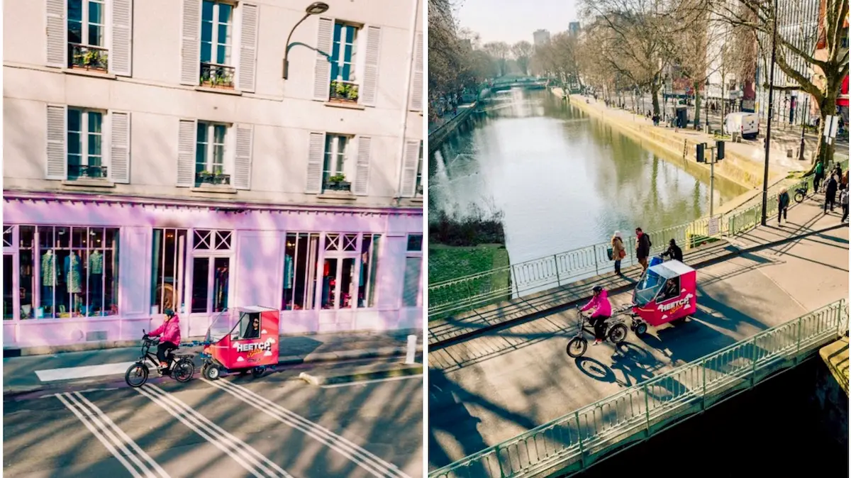 Vélos avec chauffeur dans Paris © Heetch Bike