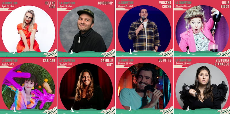 Artistes en compétition au Dinard Comedy Festival