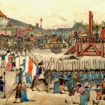Exécution de Robespierre par guillotine le 28 juillet 1794 à la place de la Révolution