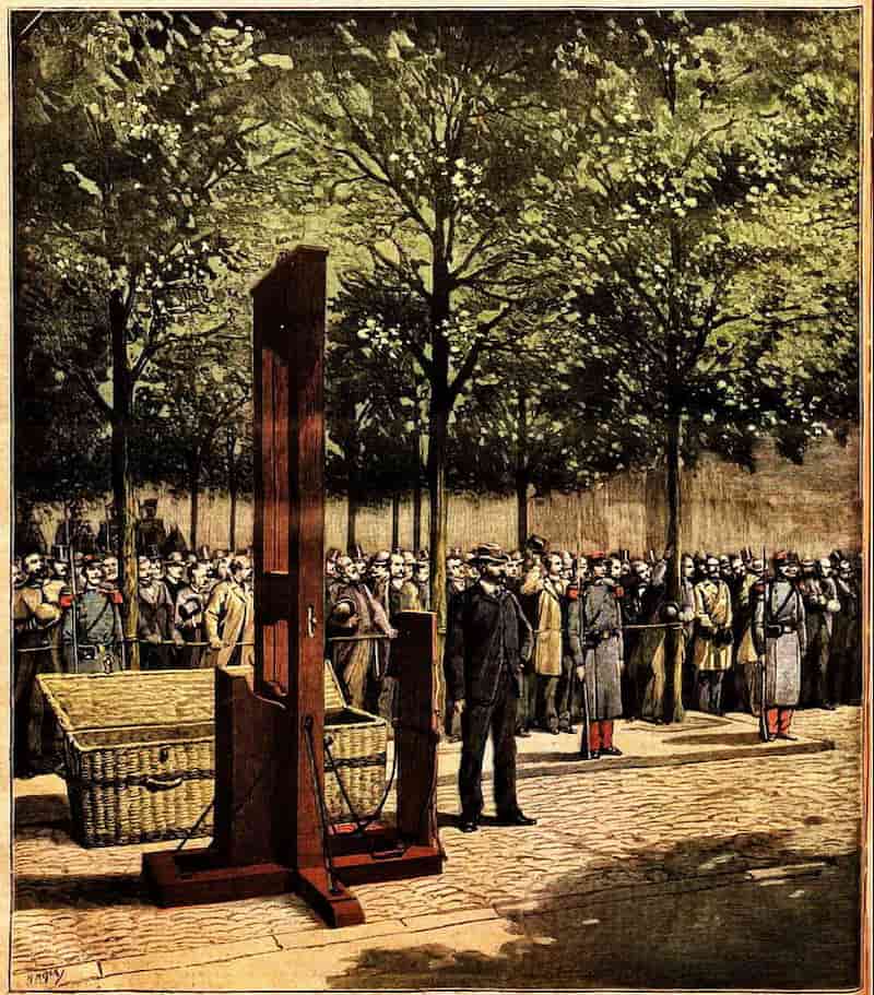 « La guillotine attend l'arrivée de [Gustave] Doré et de [Adolphe] Berland », executed July 27, 1891 at La Roquette, Paris