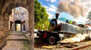 Village médiéval d'Annot et son train à vapeur historique © Flickr Eric Van Aerde / Séb@st!en