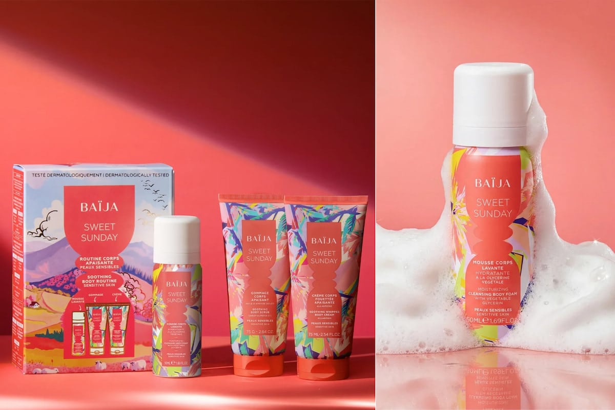 Coffret Baïja Sweet Sunday avec mousse de douche, gommage et crème corps