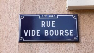 La rue vide-bourse / @wikipedia