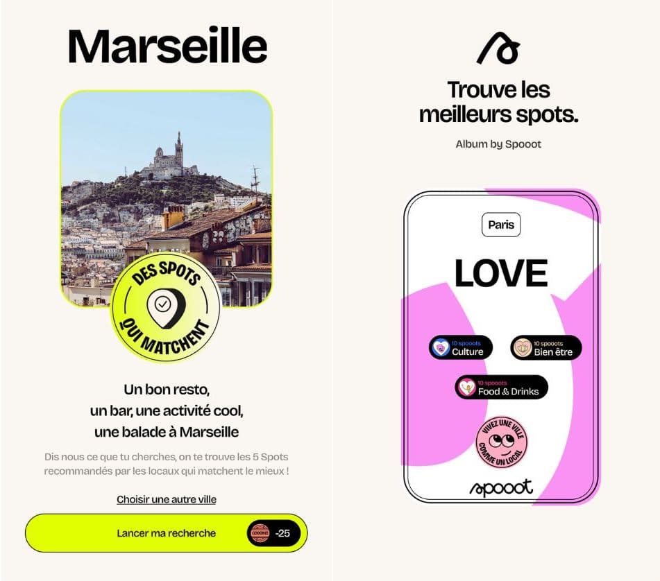 Application Spooot, idéale pour voyager
