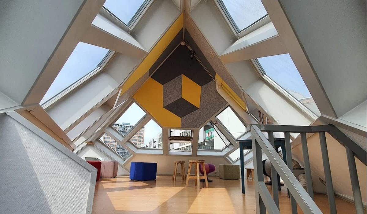 Intérieur des maisons cubiques de Rotterdam par Piet Blom