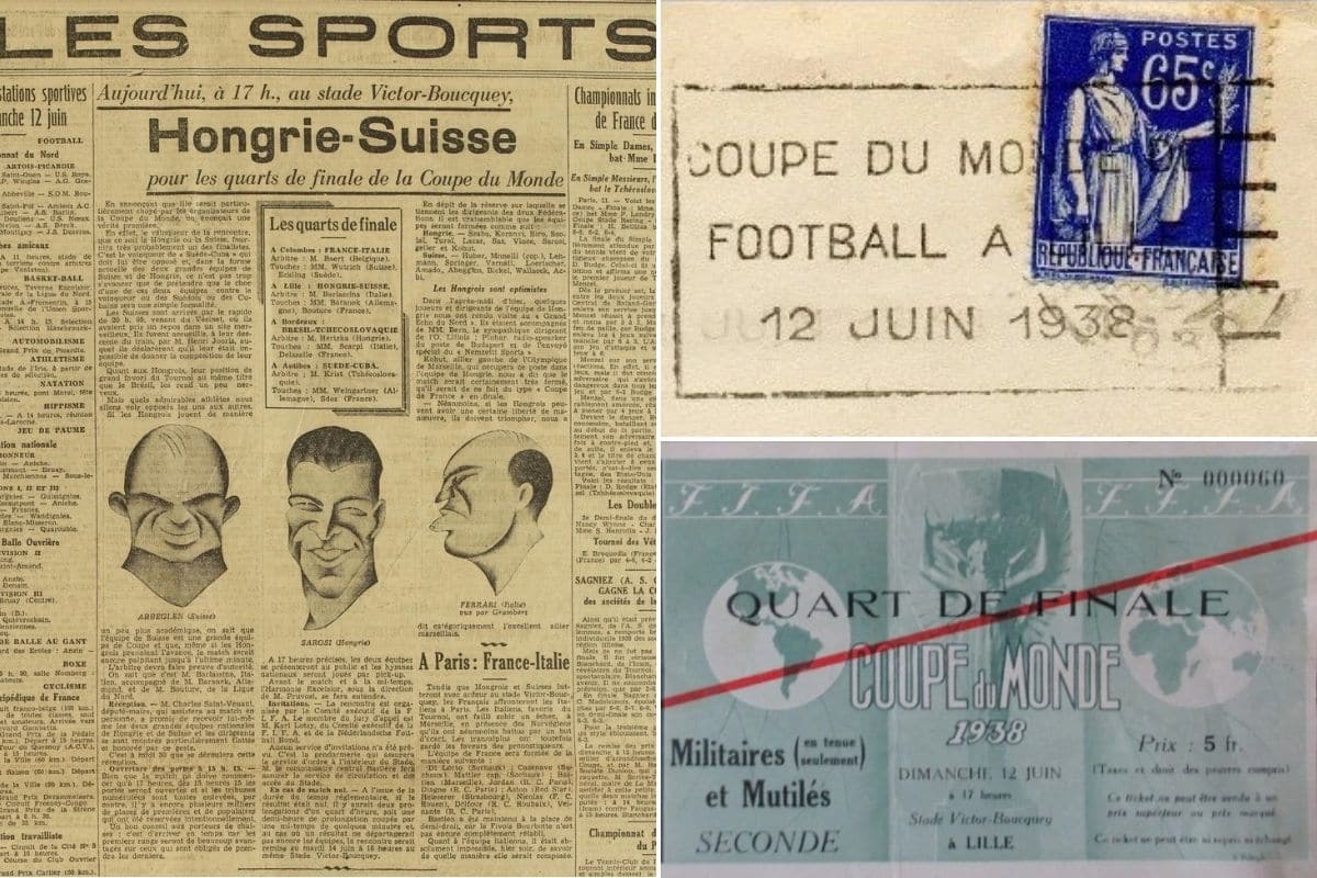 Archives mentionnant le match de Coupe du Monde 1938 à Lille © Good Morning Lille - Zigzag