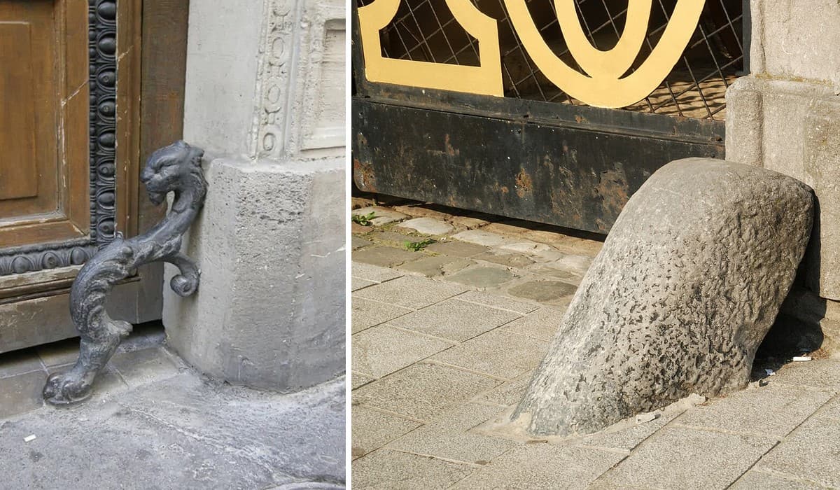 Deux types de chasses-roues, en pierre ou en fer forgé 