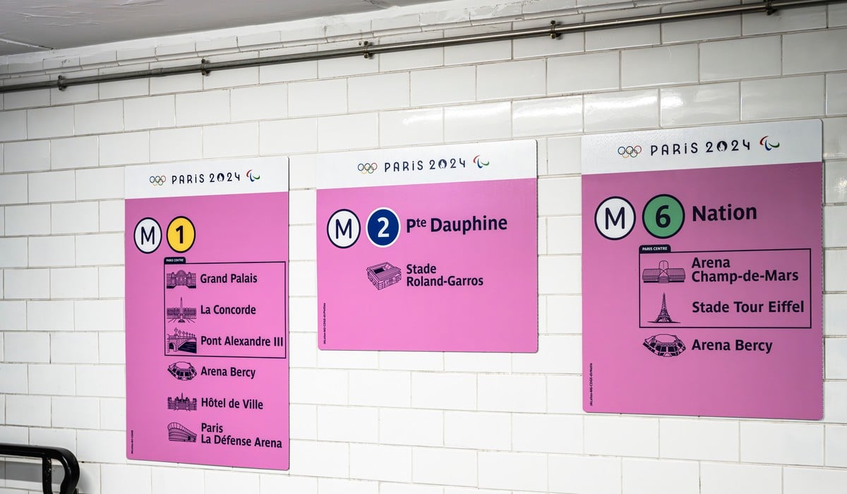 Les couleurs des métros, affiches lors des J.O 2024 