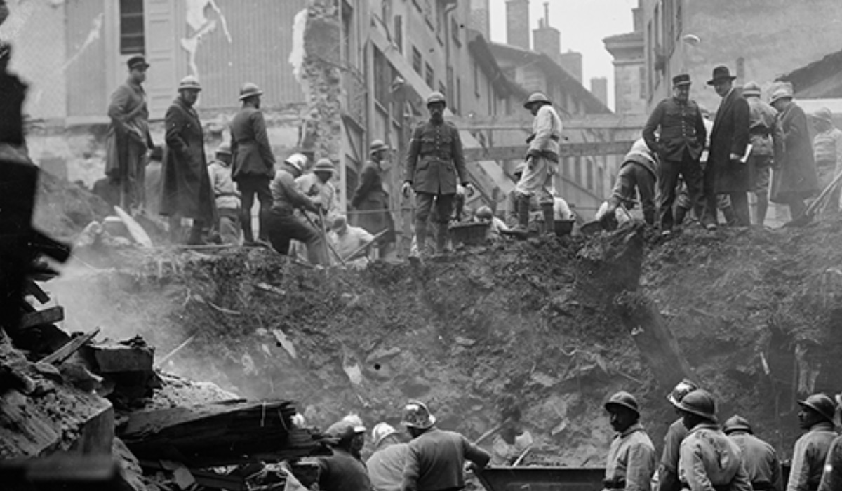 Colline de Fourvière effondrée à Lyon en 1930