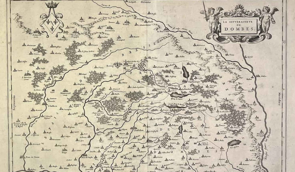 Carte de la principaute de Dombes