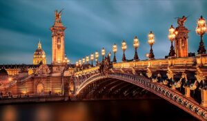 Paris, Pont Alexandre III de nuit