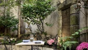 Terrasse jardin du restaurant La Table de Colette © La Table de Colette