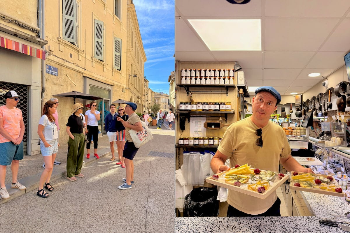 Visite gourmande d’Avignon avec Julien Dubief et dégustation de produits locaux aux Halles
