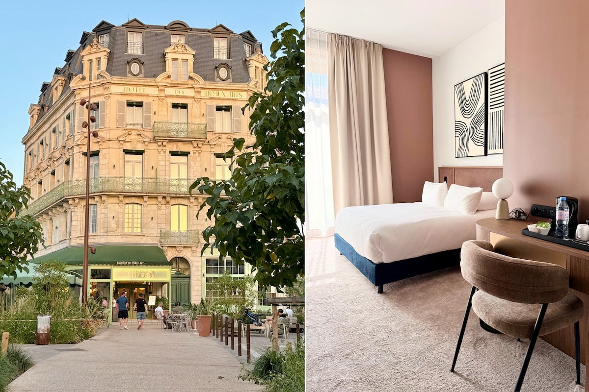 Façade et chambre de l’Hôtel & Spa des Beaux-Arts à Bourges