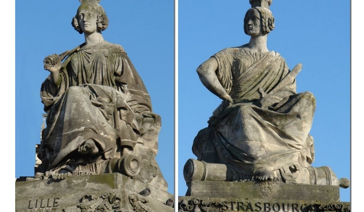 Statues de Lille et Strasbourg par James Pradier, place de la Concorde