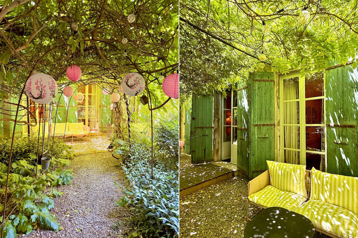 Jardin et terrasse cachée de la Maison de Fogasses à Avignon
