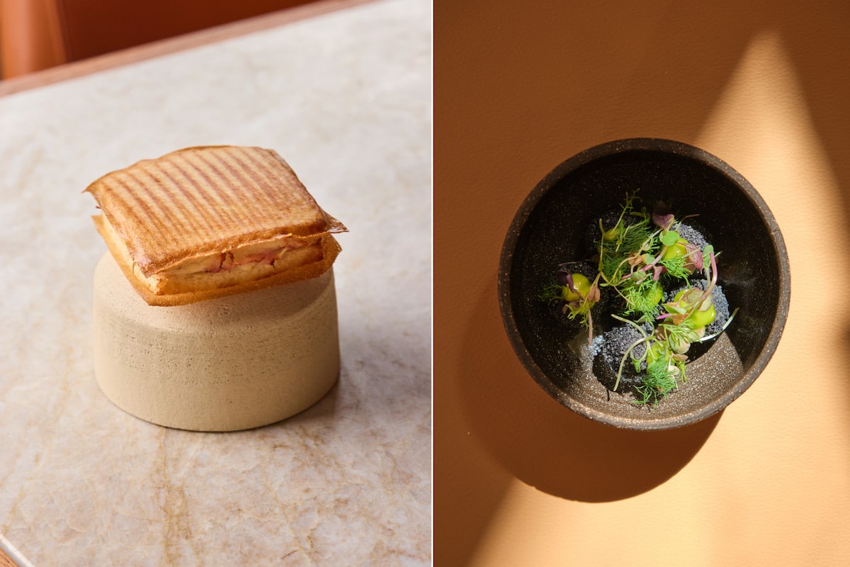 Croq’utopic et cromesquis d’escargots à l’ail noir servis chez Utopic à Paris