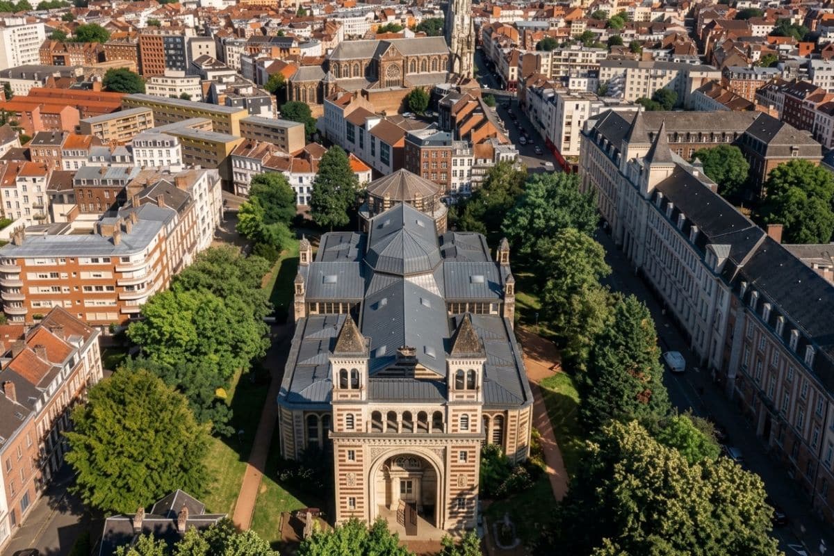 Le Palais Rameau et son parc vus du dessus © Good Morning Lille - Lille Zigzag