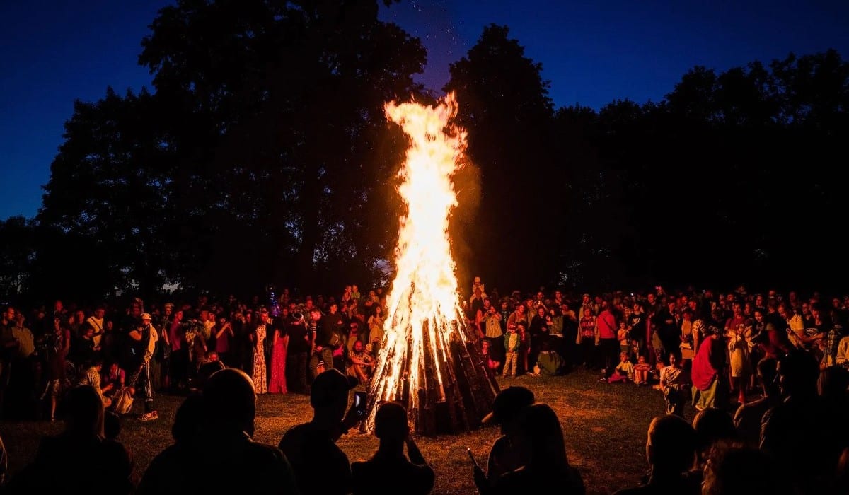 Fête de la Saint-Jean à Kernavé, en Lituanie, en 2019